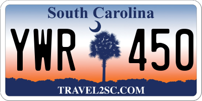 SC license plate YWR450