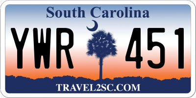 SC license plate YWR451