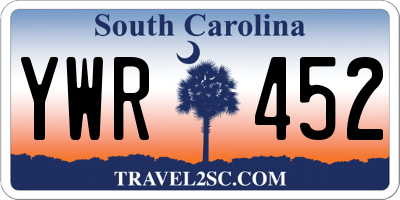 SC license plate YWR452