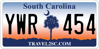 SC license plate YWR454