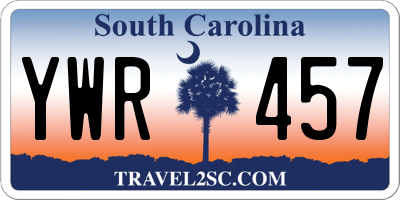 SC license plate YWR457