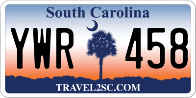 SC license plate YWR458