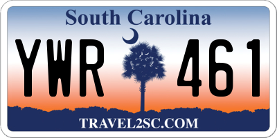 SC license plate YWR461