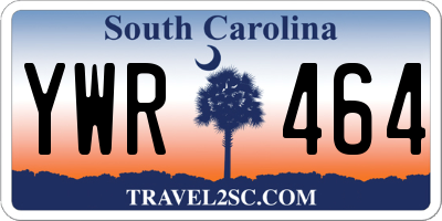 SC license plate YWR464