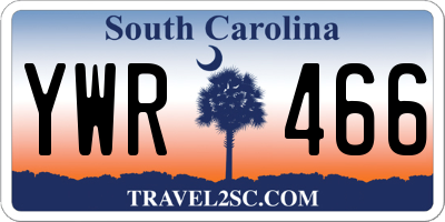 SC license plate YWR466