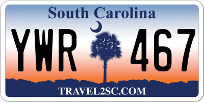 SC license plate YWR467