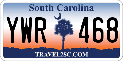 SC license plate YWR468