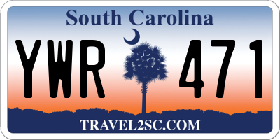 SC license plate YWR471