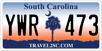 SC license plate YWR473
