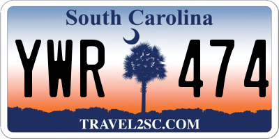 SC license plate YWR474