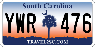 SC license plate YWR476