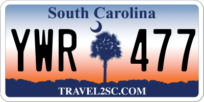 SC license plate YWR477