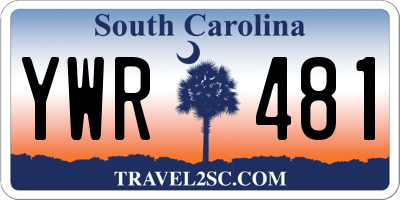 SC license plate YWR481