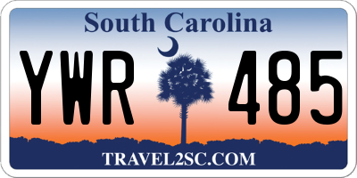 SC license plate YWR485
