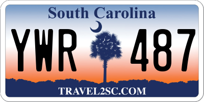 SC license plate YWR487