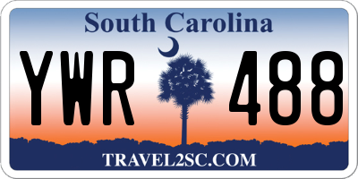 SC license plate YWR488