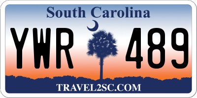 SC license plate YWR489