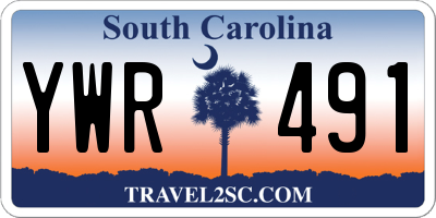 SC license plate YWR491