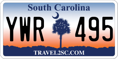 SC license plate YWR495