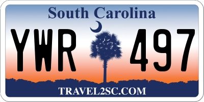 SC license plate YWR497