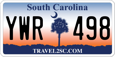 SC license plate YWR498