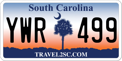 SC license plate YWR499