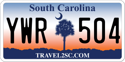 SC license plate YWR504