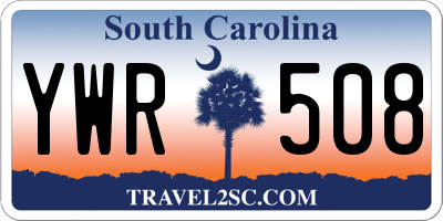 SC license plate YWR508