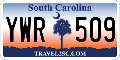 SC license plate YWR509