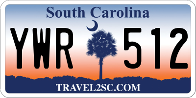 SC license plate YWR512