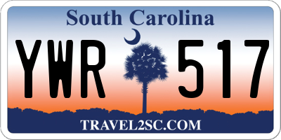 SC license plate YWR517