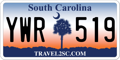 SC license plate YWR519