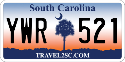 SC license plate YWR521