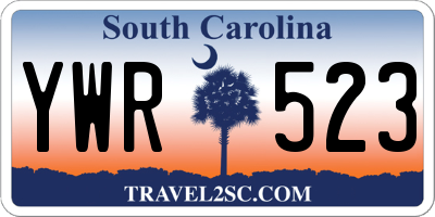 SC license plate YWR523