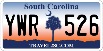 SC license plate YWR526