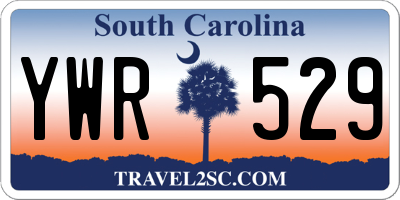 SC license plate YWR529