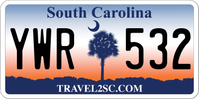 SC license plate YWR532