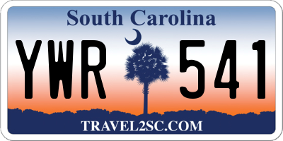 SC license plate YWR541