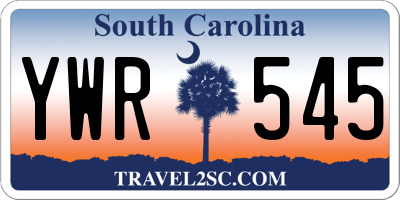SC license plate YWR545