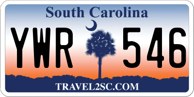 SC license plate YWR546