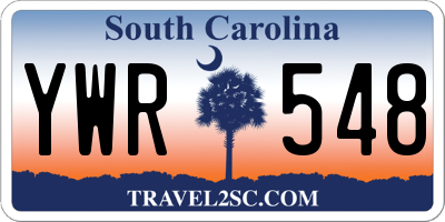 SC license plate YWR548