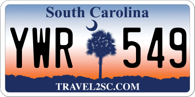 SC license plate YWR549