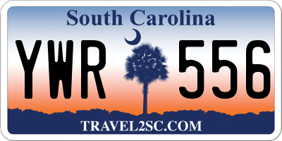 SC license plate YWR556