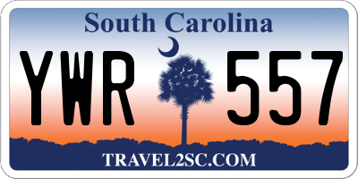SC license plate YWR557