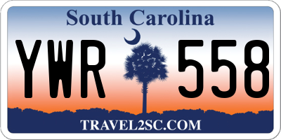 SC license plate YWR558