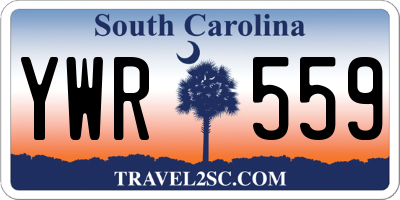 SC license plate YWR559