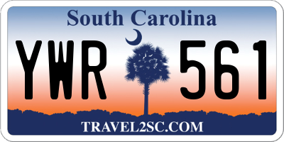 SC license plate YWR561