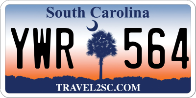 SC license plate YWR564