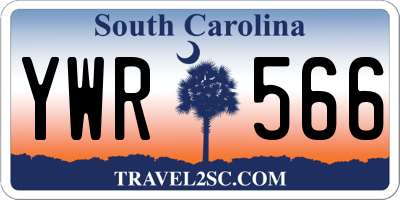 SC license plate YWR566