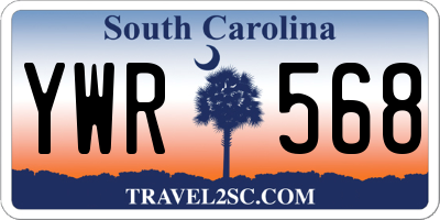 SC license plate YWR568